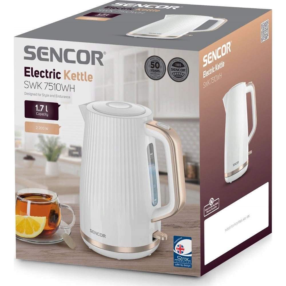 Cordless electric kettle Sencor 7510WH 2200W indicator 1,7L white Brand Sencor