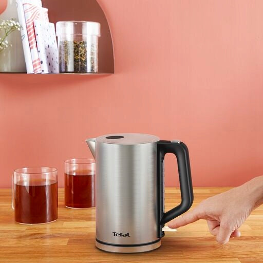 Cordless electric kettle TEFAL Steel 1,7l KI513D10 Dominant color silver/gray