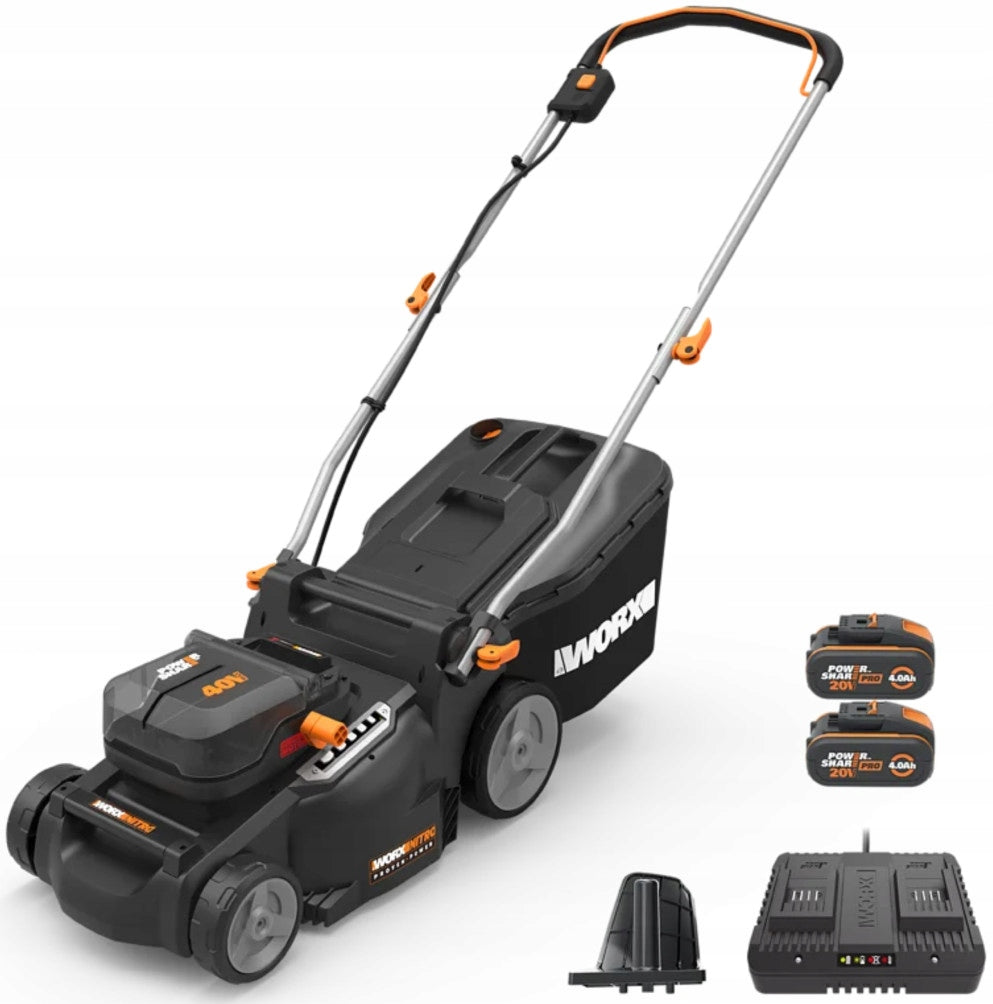 Cordless mower WORX WG737E 2x4Ah 40V 37CM 40l