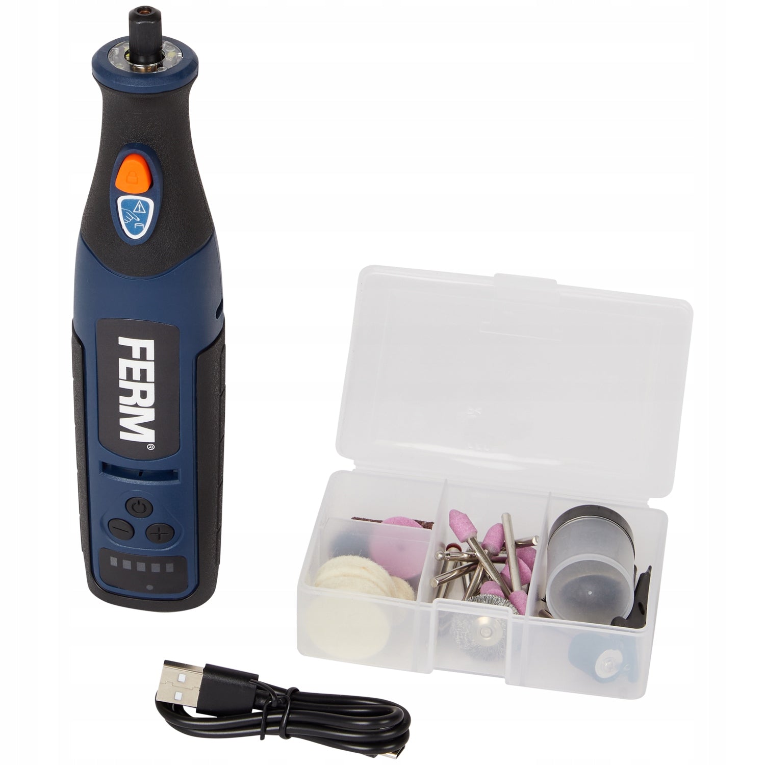 Cordless multifunction grinding machine Ferm 1 W 8 V 900mA 50 elements Brand Ferm
