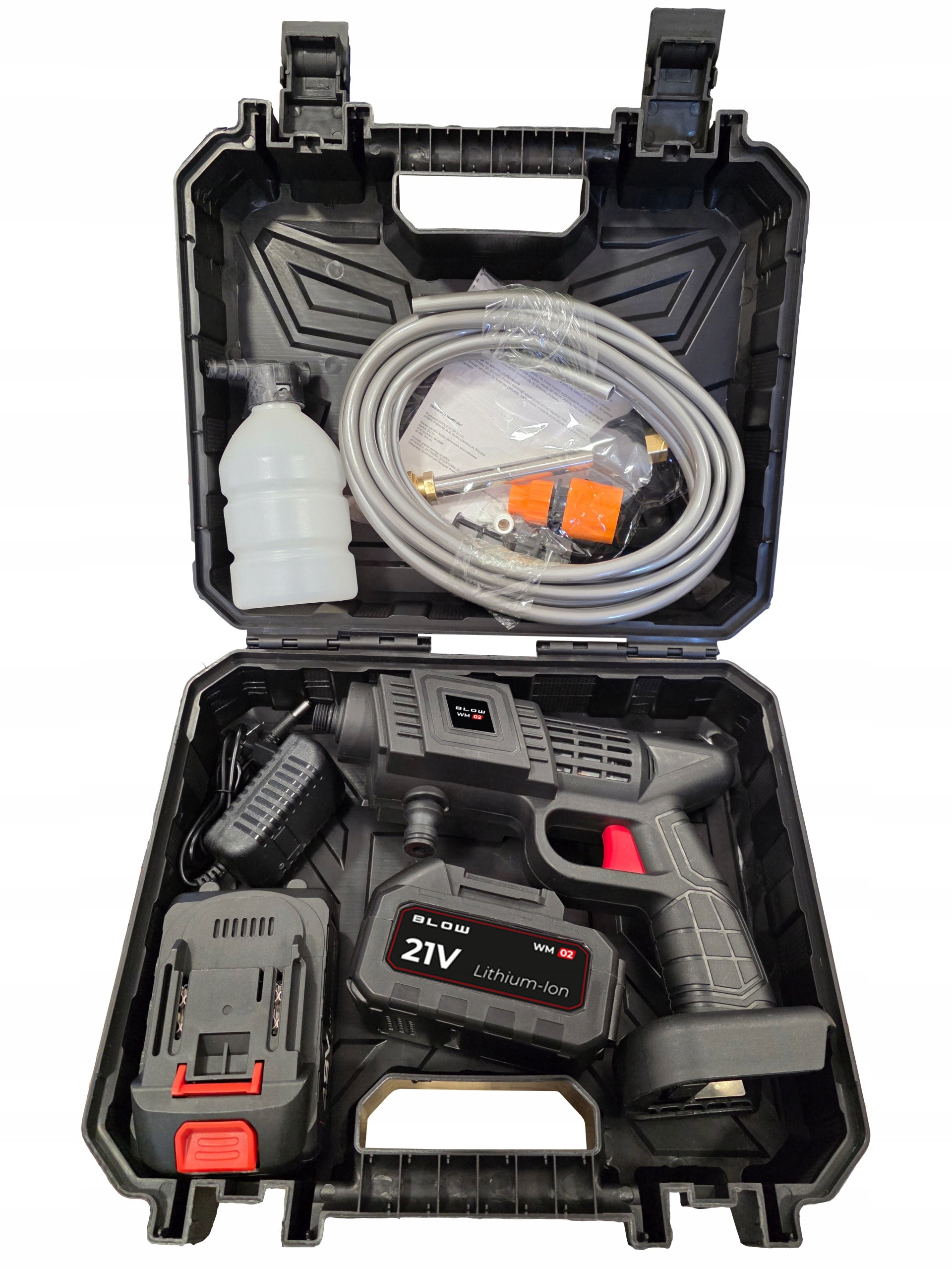 Cordless pressure washer BLOW 21V 260W 26 bar 5 m with 2 batteries