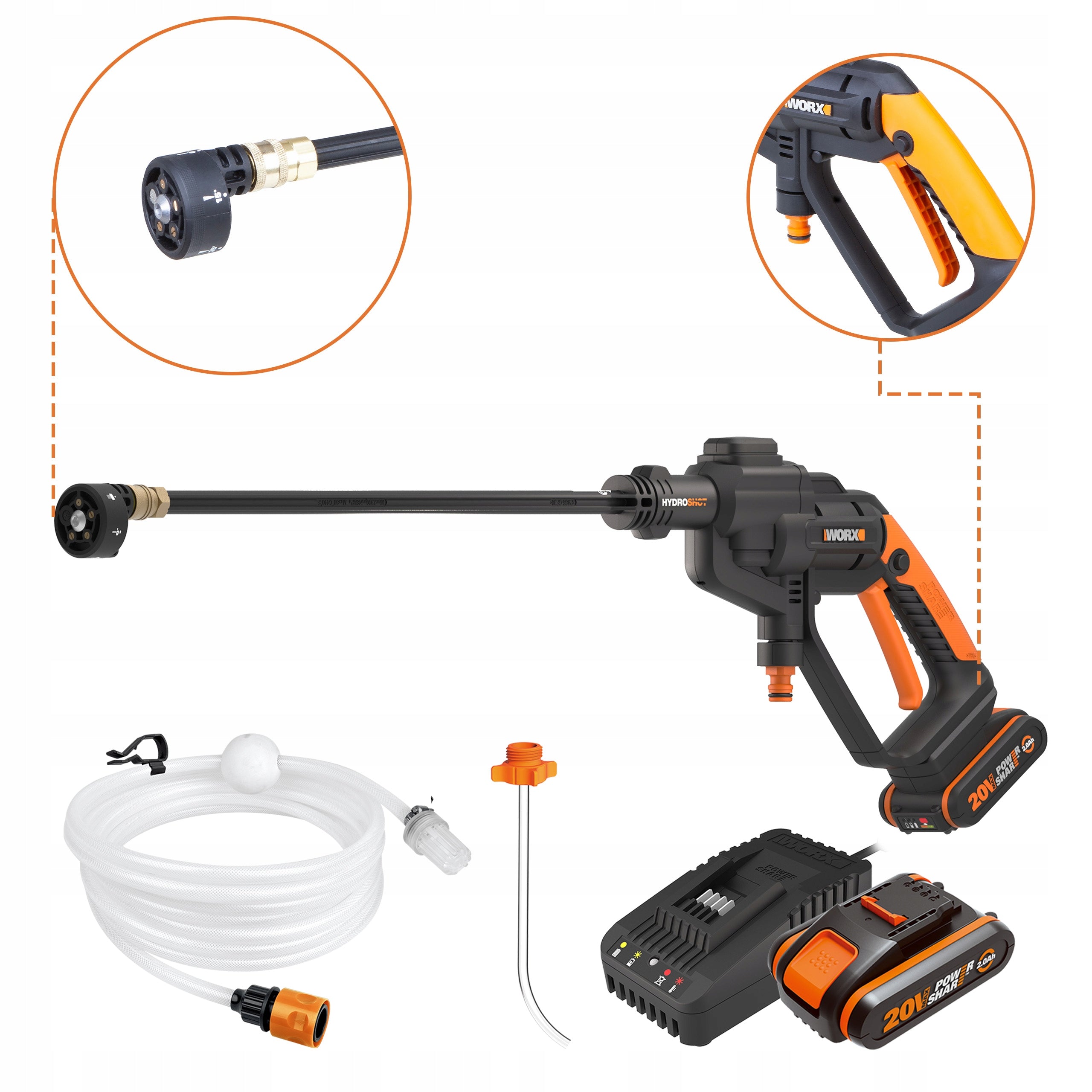 Cordless pressure washer Worx WG620E 20V