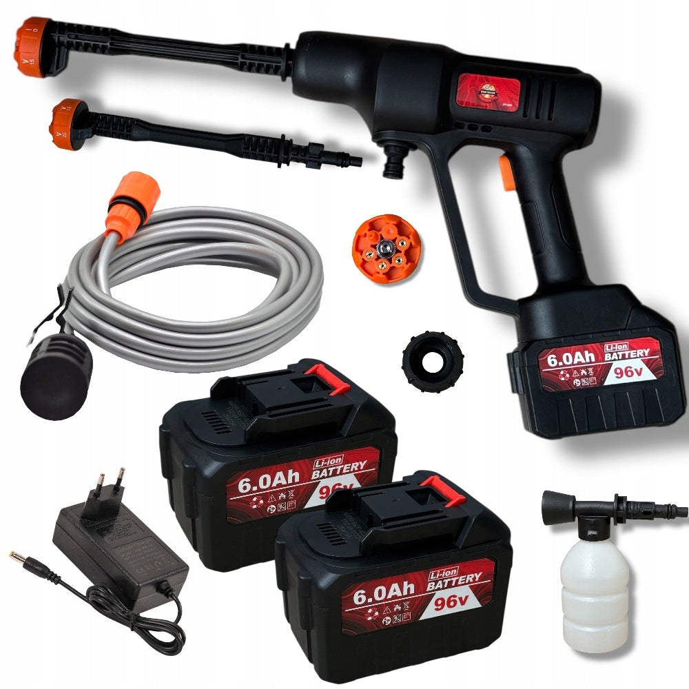 Cordless pressure washer up to 100 BAR 1500W - 2 batteries and set a