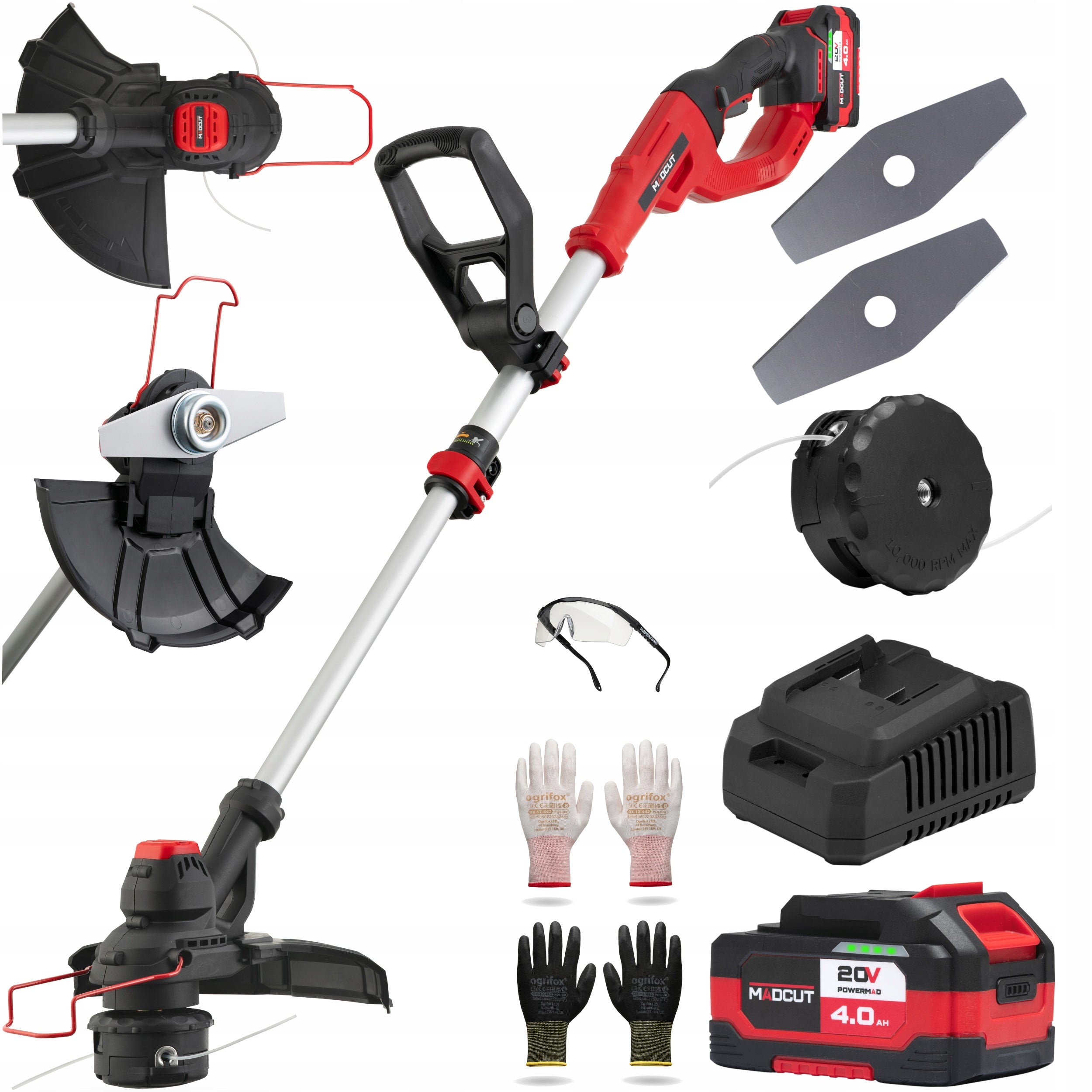 Cordless trimmer MADCUT 700W brushless 4Ah set + charger