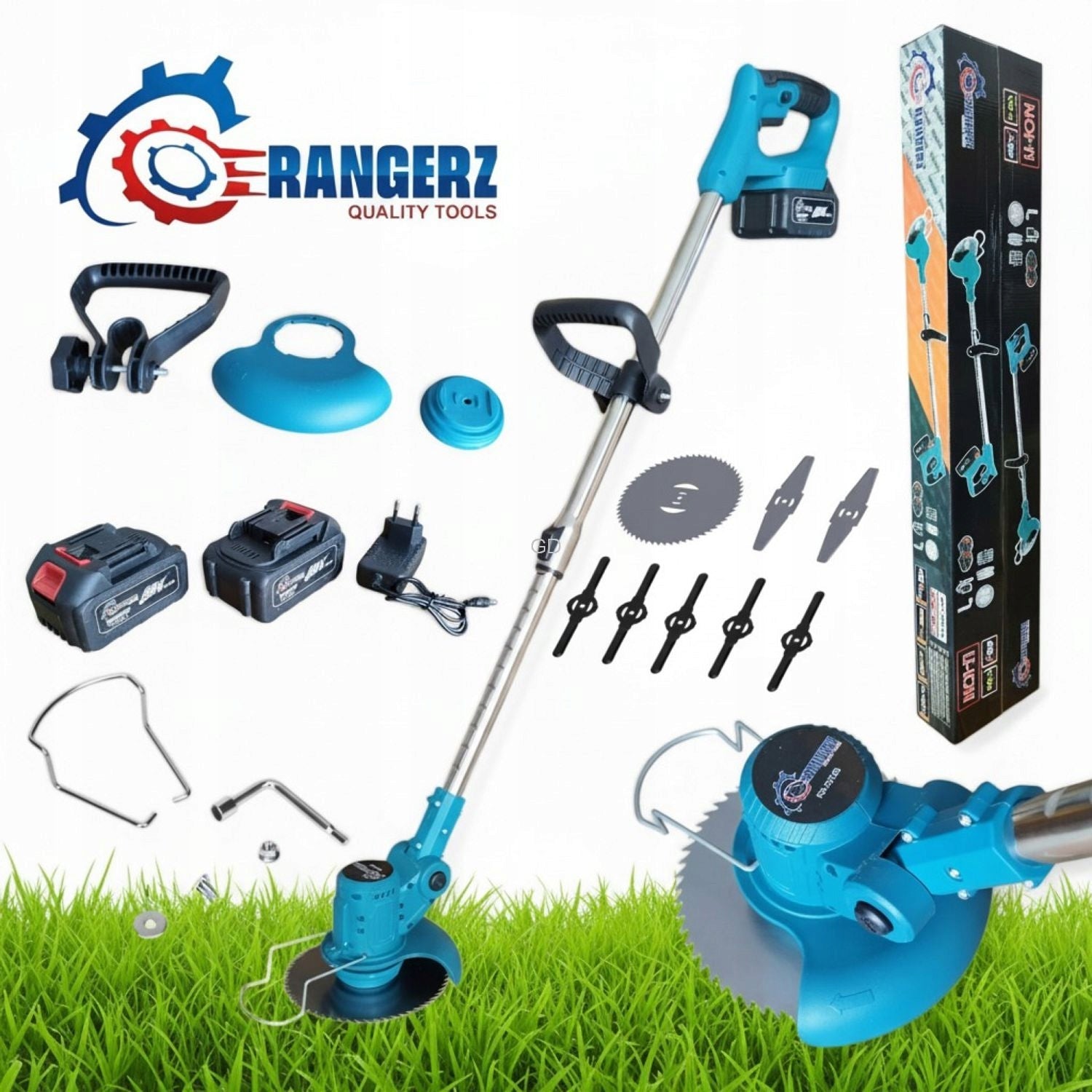 Cordless trimmer RANGERZ RS-2572B 1000W 48V 5Ah | Set
