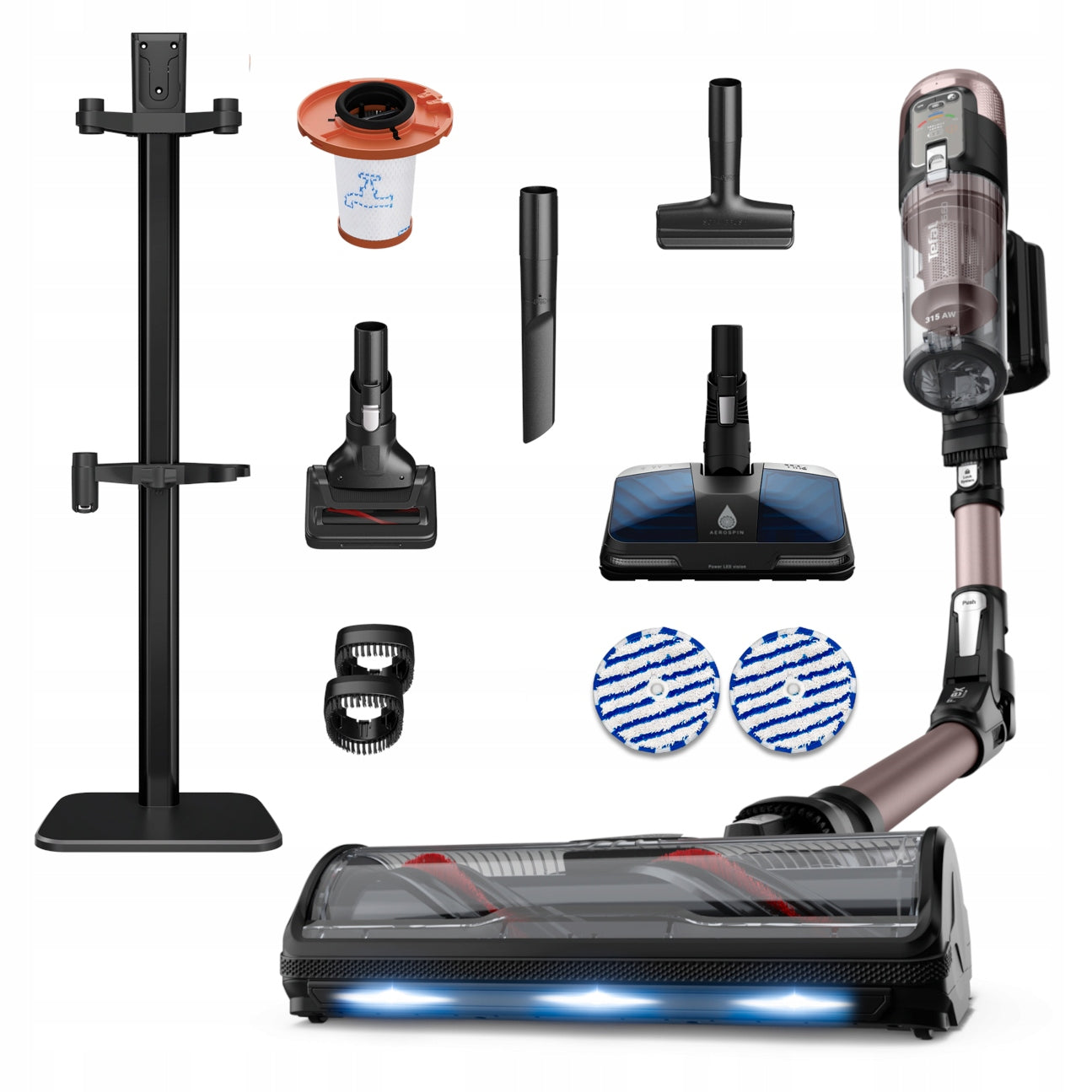Cordless upright vacuum cleaner TEFAL X-Force Flex 16.60 TY9CD9 mopping