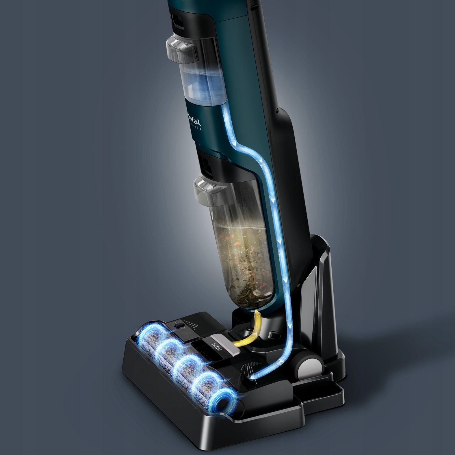 Cordless upright vacuum cleaner Tefal X-Clean 2 GF2251 Dominant color black