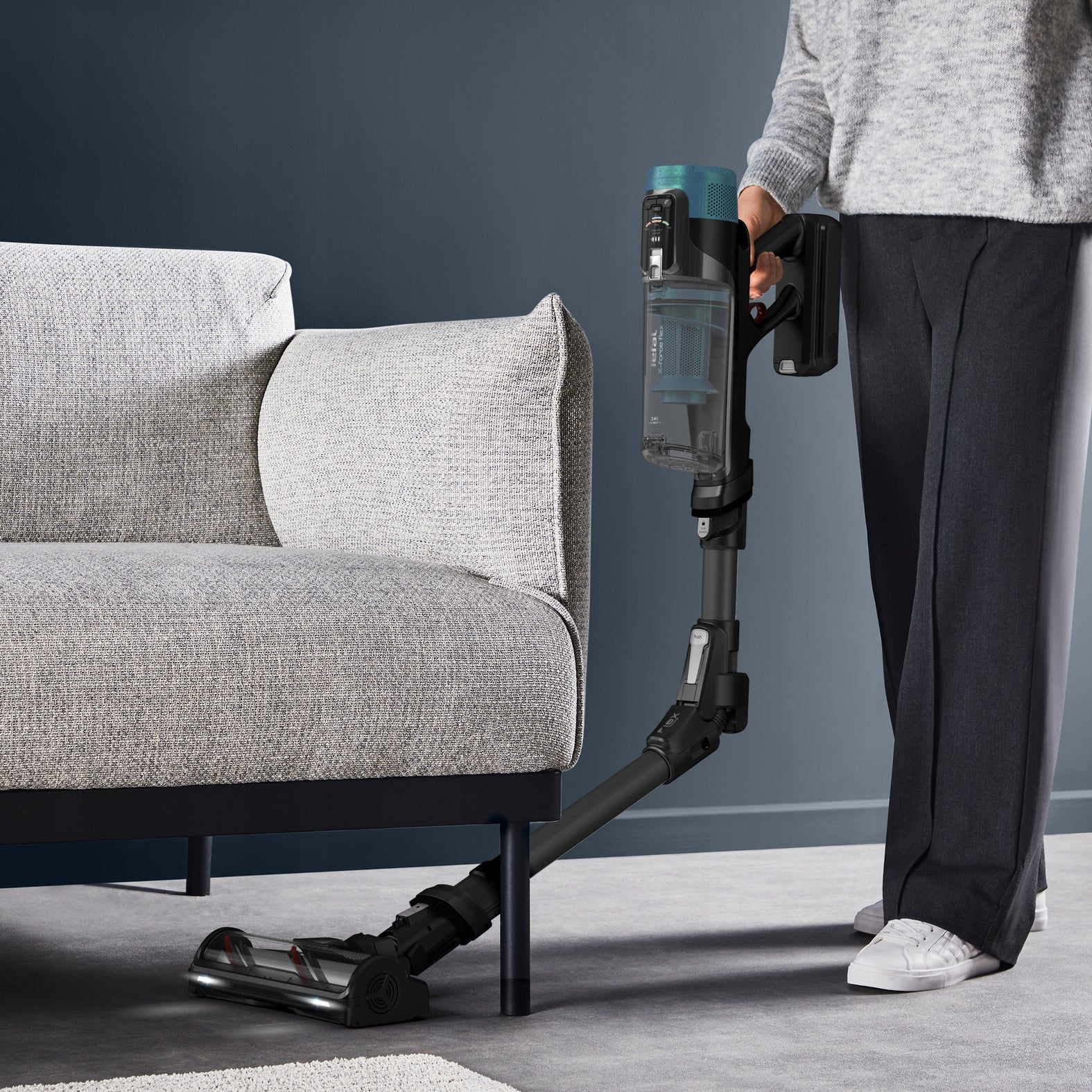 Cordless upright vacuum cleaner Tefal X-Force Flex 14.80 TY9BD1 mopping Power supply rechargeable battery