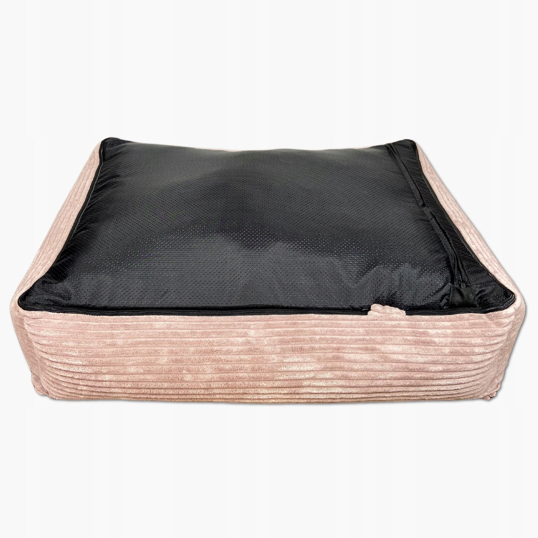 Corduroy bed with removable cover - dirty pink - [M] 75x60cm Model PSIEwygodne