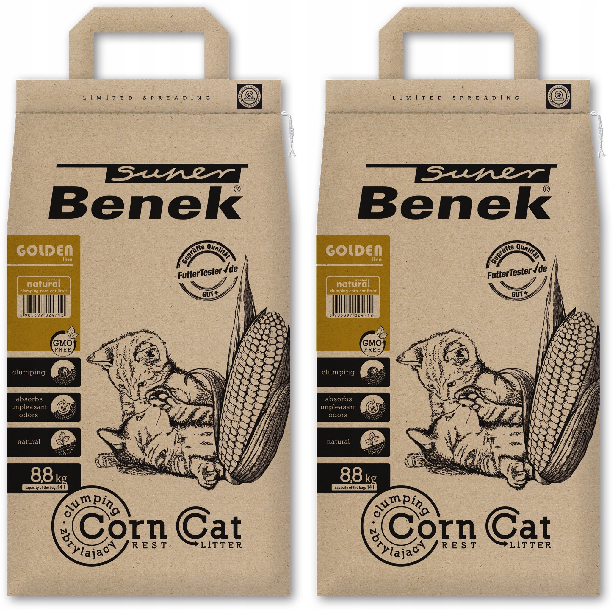 Corn Cat Golden Super Benek Corn Cat Golden 28L Thick Rollers