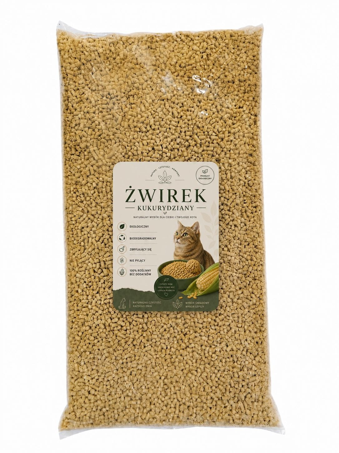Corn Cat Litter - CLUMPING / UNSCENTED / NATURAL - 35 L Manufacturer code 5908124670237