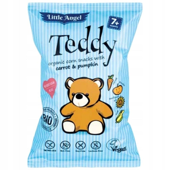Corn crisps Teddy carrots and pumpkin BIO Brand Little Angel