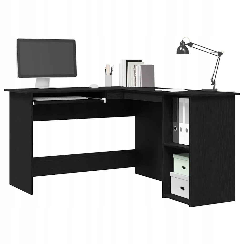 Corner desk Black Oak 120 x 140 x 75 cm Brand VidaXL
