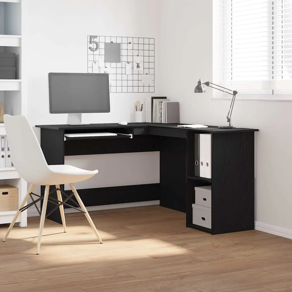 Corner desk Black Oak 120 x 140 x 75 cm Furniture color gray