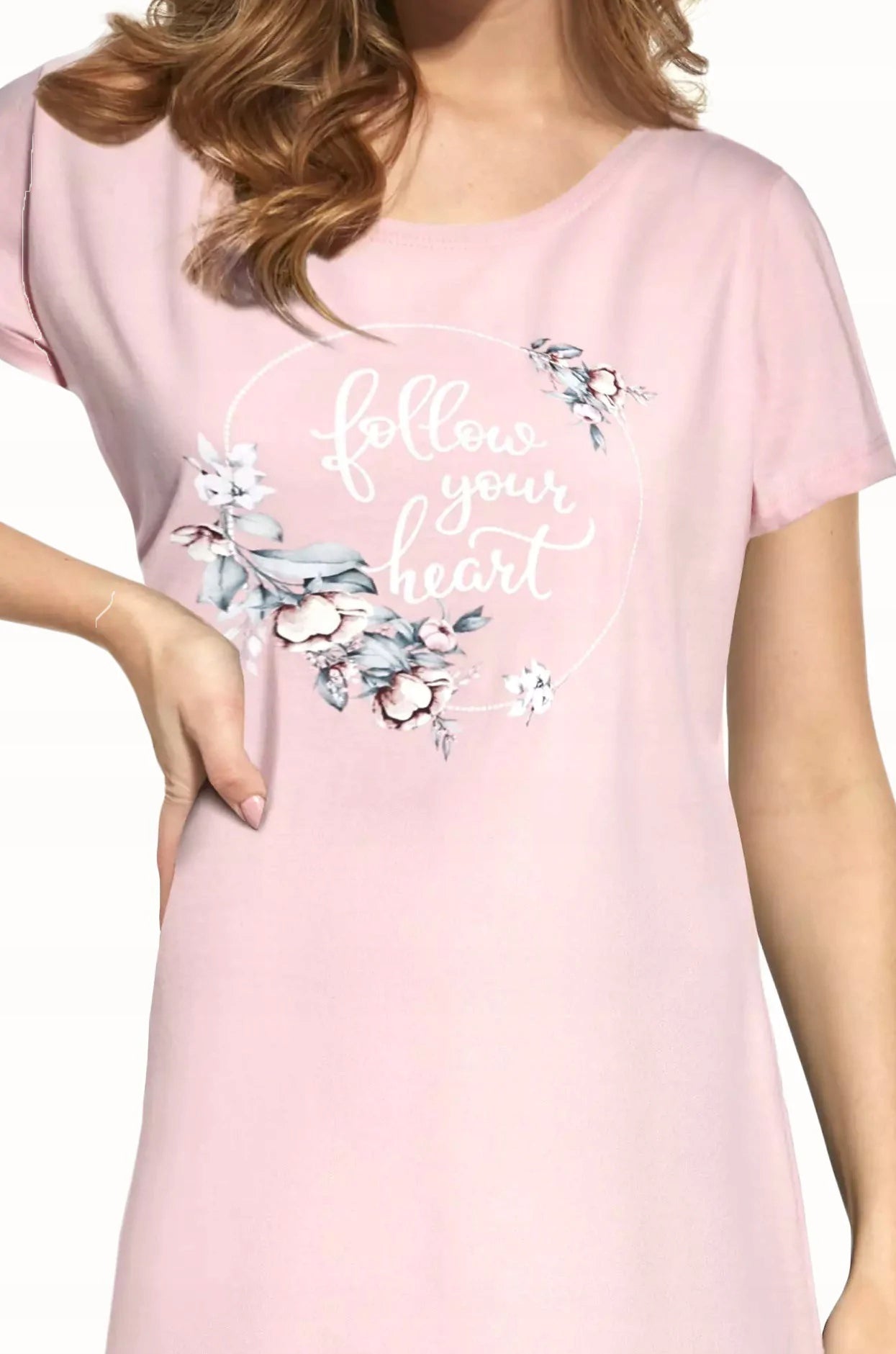 Nachthemden für Damen Cornette Follow, rosa 