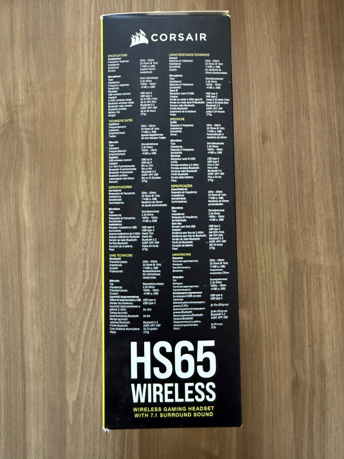 Corsair HS65 Wireless NEW [VAT Invoice] Packaging status original