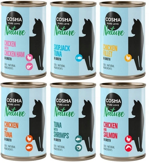 Cosma Nature mix of flavours 6x140 g without grain-free sugar2