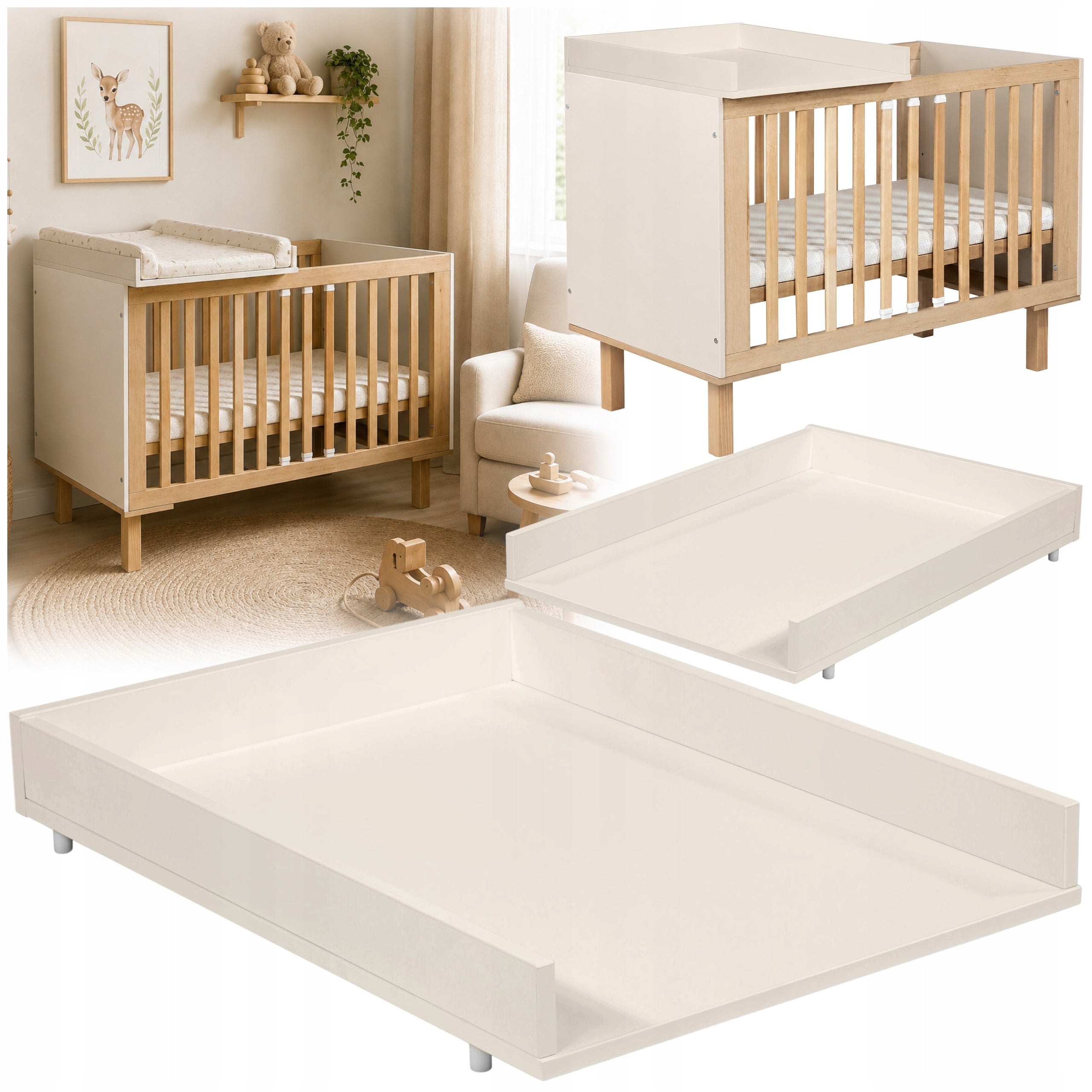 Cot cover 120x60 Changing table for Cot Champagne Littlesky H. Klup