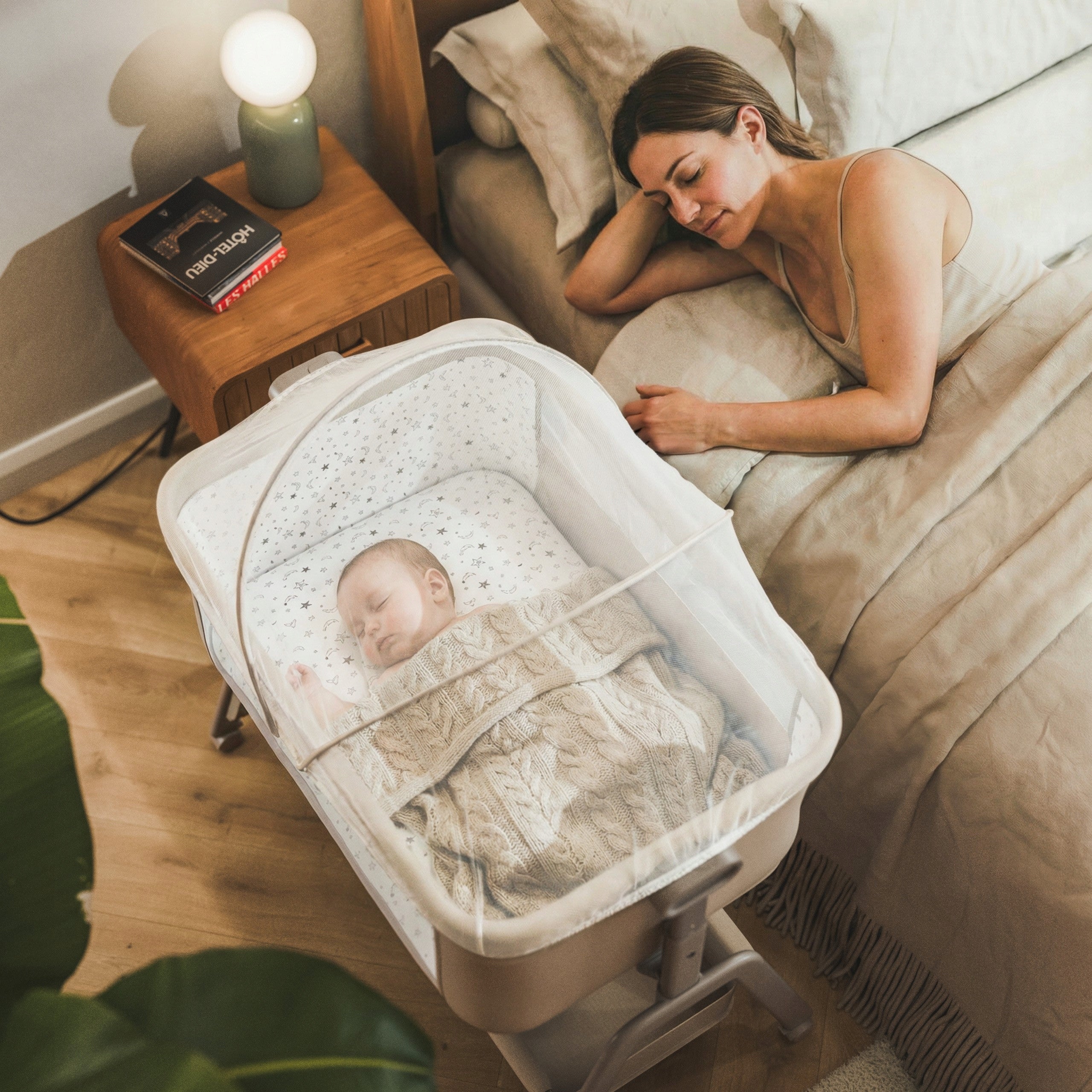 Cot for children TULANO beige baby extra bed Medical device no