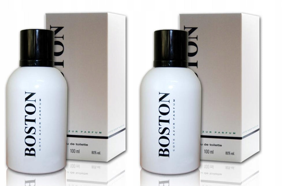 Cote d'Azur BOSTON WHITE MEN 2 x 100ml Eau de Toilette - Men's Fragrance Set