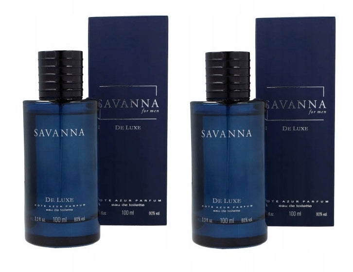 Cote d'Azur Savanna De Luxe For Men 2 x 100ml Eau de Toilette
