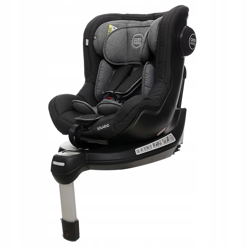 Coto Baby Solario swivel car seat 0-18 kg | Black Melange