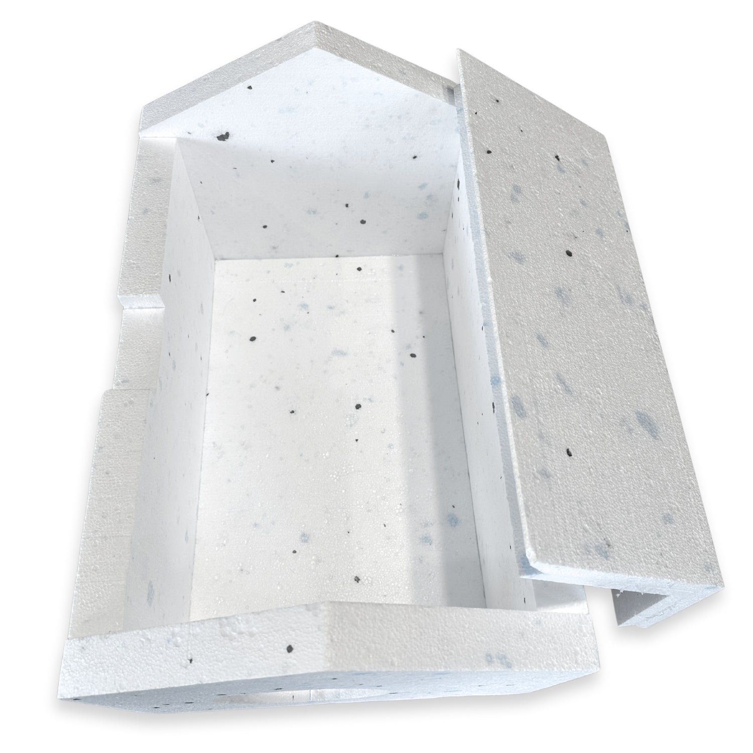 Cottage cat booth made of polystyrene WARM box 59x39x35 cm with sloping roof Length 59 cm