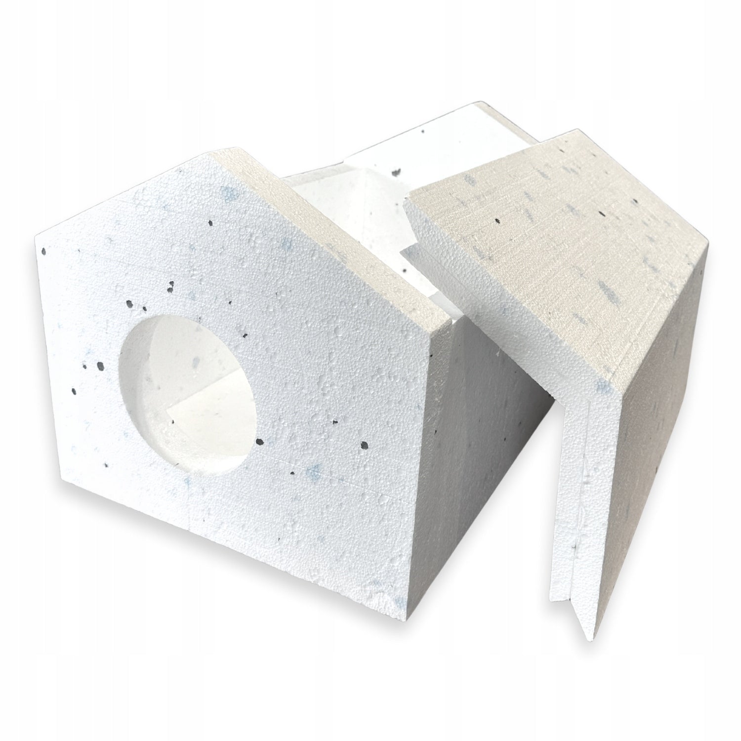 Cottage cat booth made of polystyrene WARM box 59x39x35 cm with sloping roof Product width 39 cm