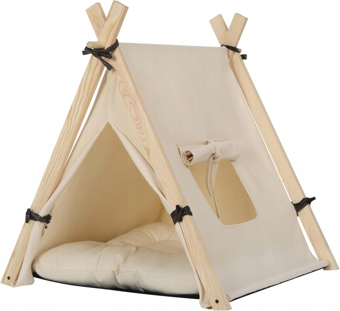 Cottage cat tent Woltu beige rectangular 45 x 45 x 55 cm