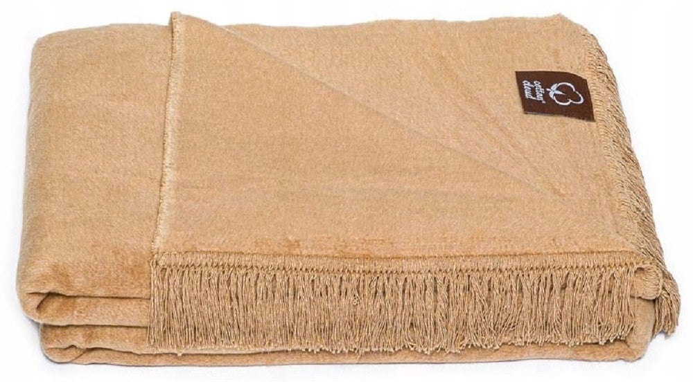 Cotton-Acrylic Blanket Thick Chair Bedspread Pled 70x150 Dark Beige Manufacturer code 0293-6