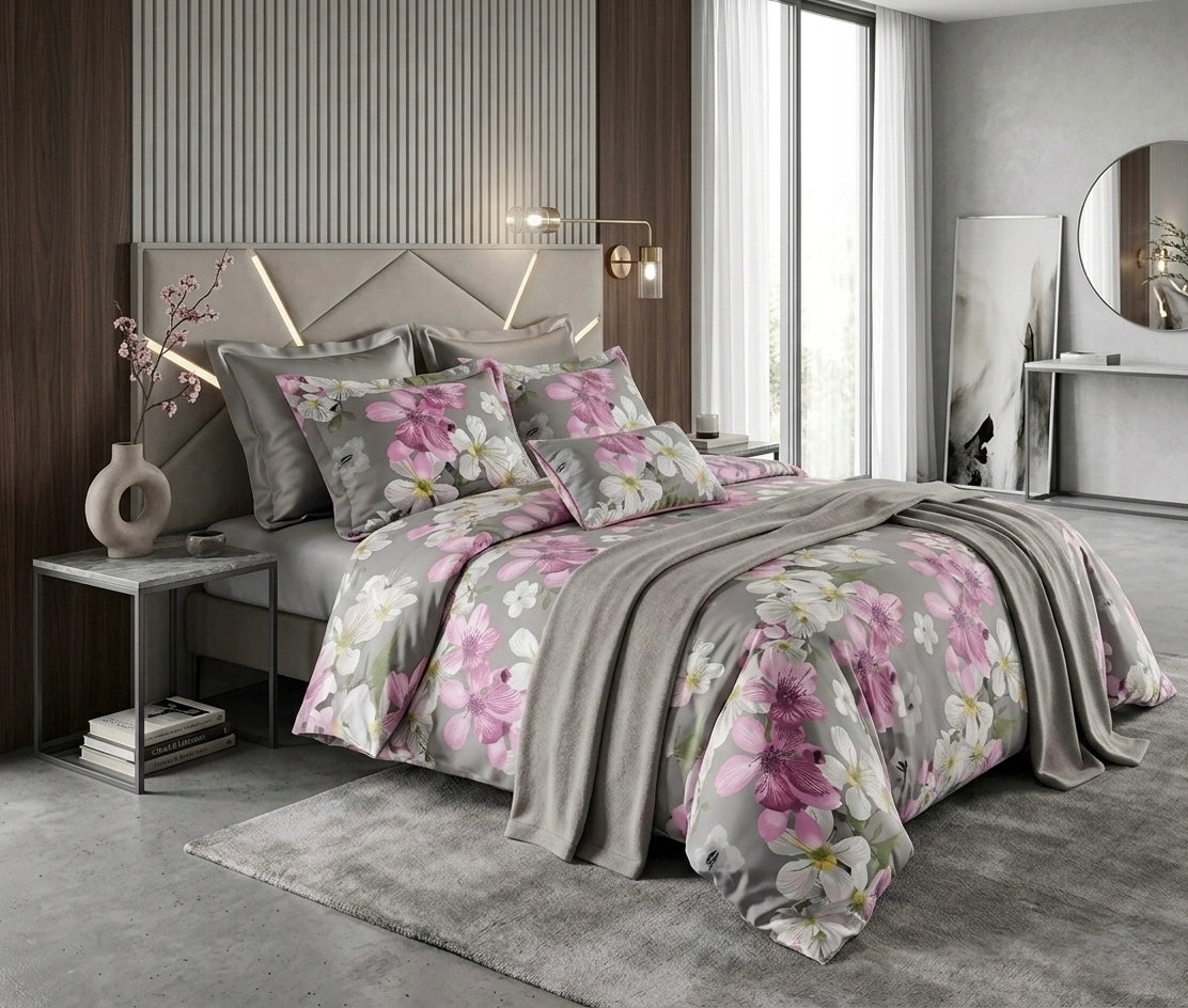 Cotton Bedding Set with Flowers 220x200cm 100%Cotton Poland MAGNOLIA S Brand no brand