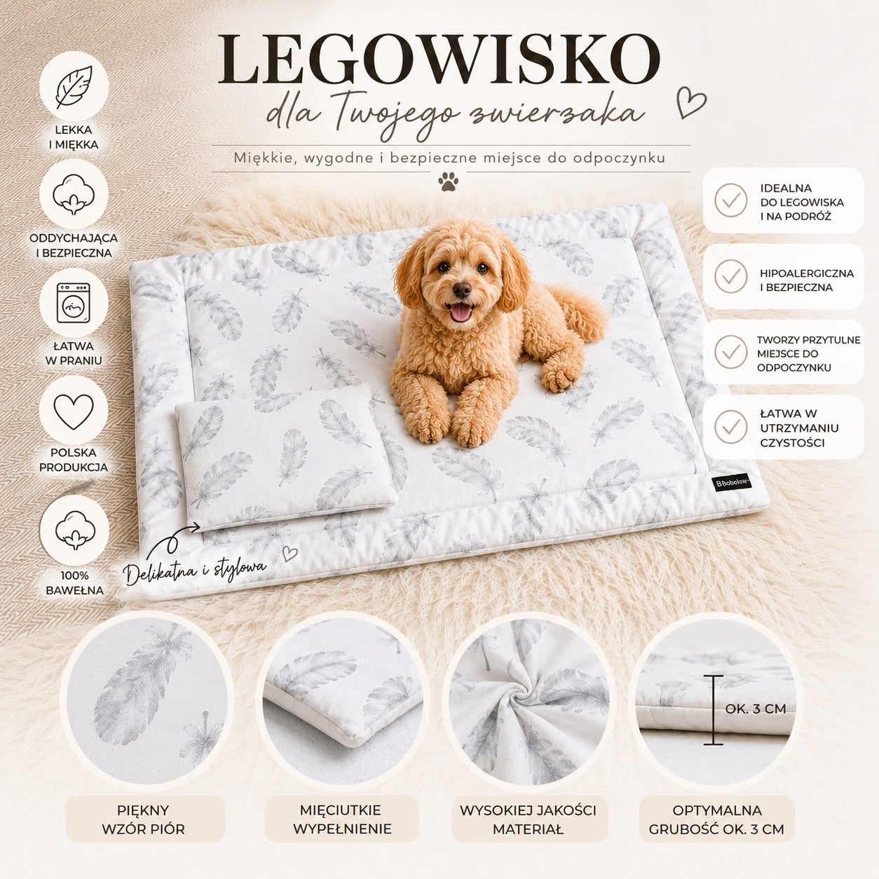 Cotton Bedding with Sofa Pillow Bed for Cat Dog Packaging status original