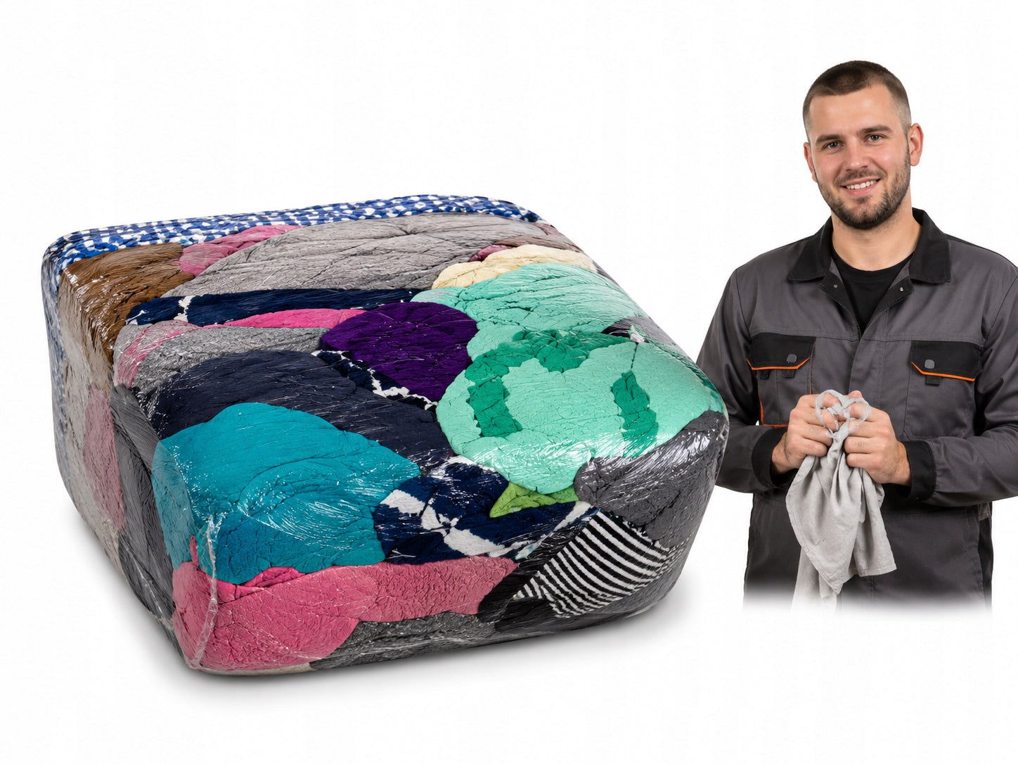 Cotton Cleaner Cut Industrial Without Buttons RAG ABSORBENT WORKSHOP Manufacturer code 111