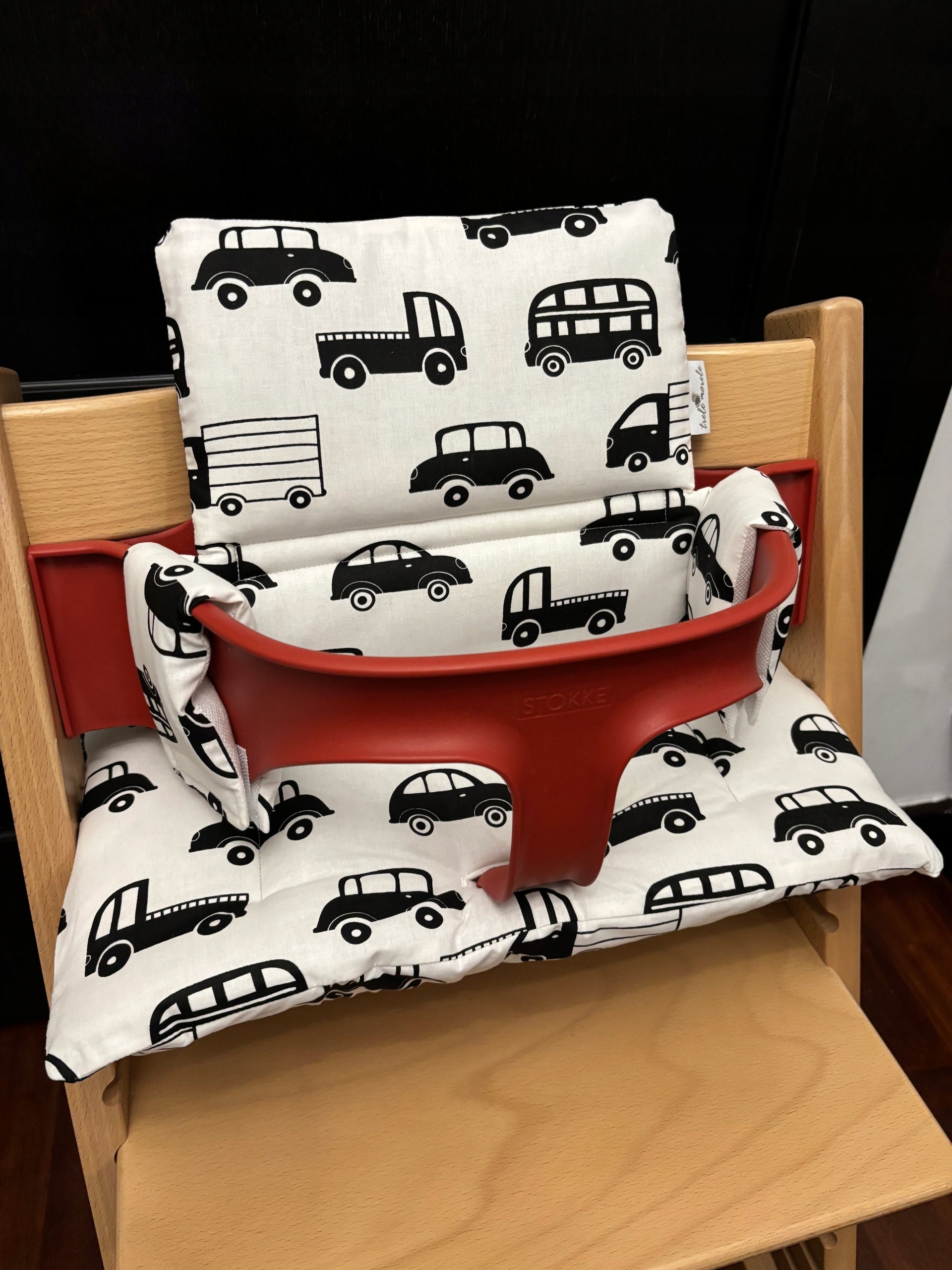 Cotton Pillows for Stokke Tripp Trapp 2in1 Black Cars Brand no brand