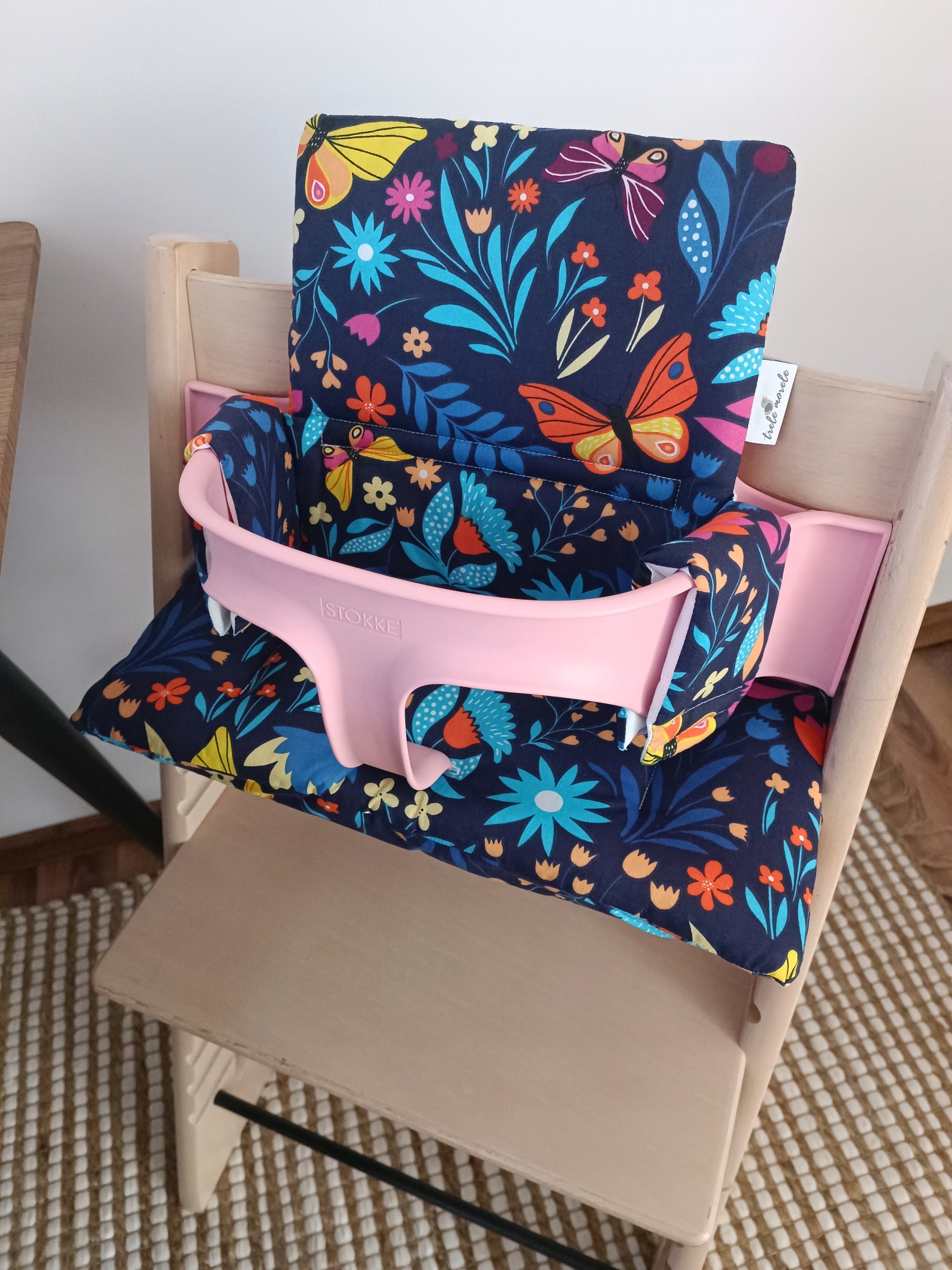 Cotton Pillows for Stokke Tripp Trapp 2in1 Butterflies Garnet Brand no brand