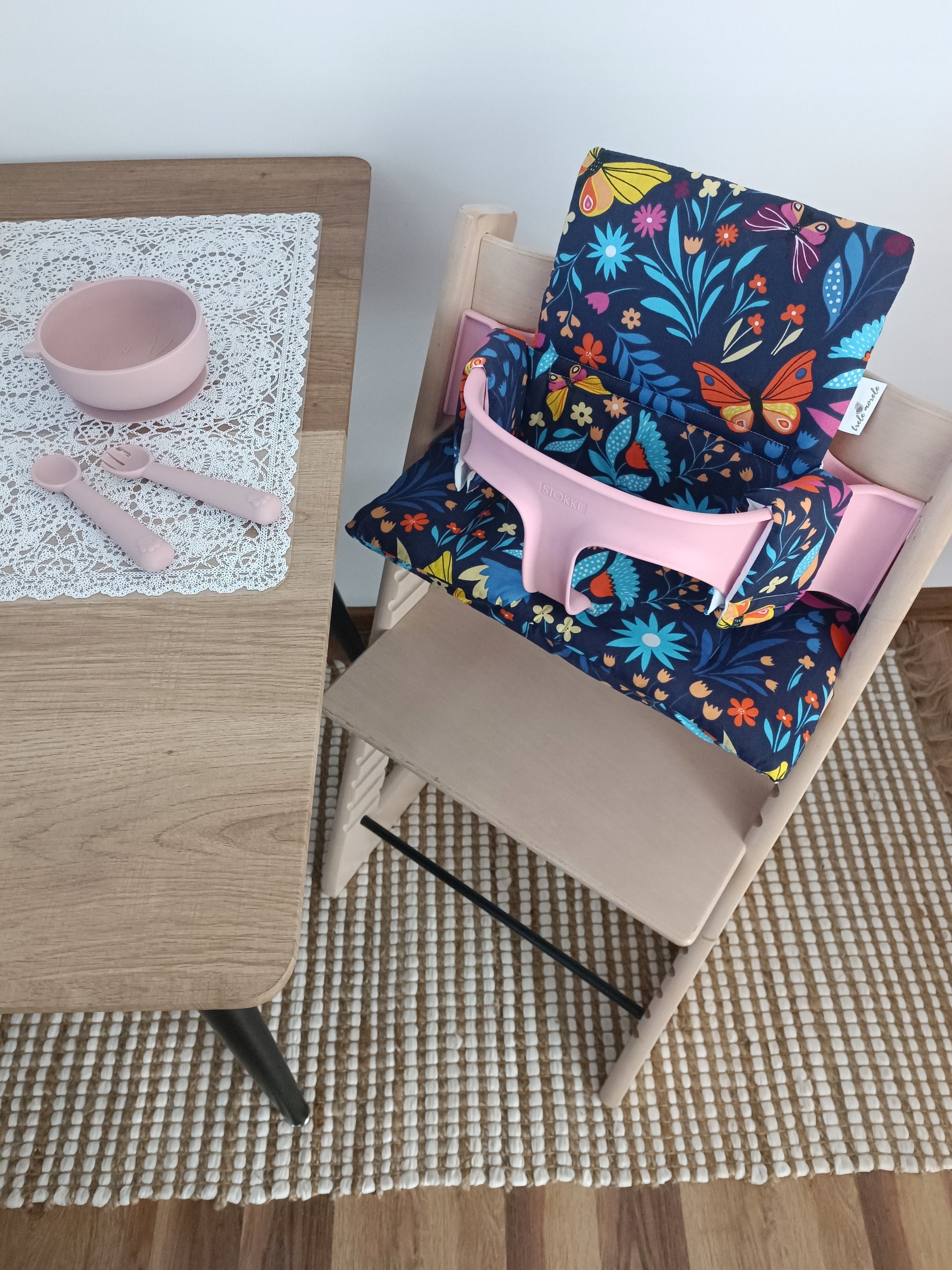 Cotton Pillows for Stokke Tripp Trapp 2in1 Butterflies Garnet Packaging status original
