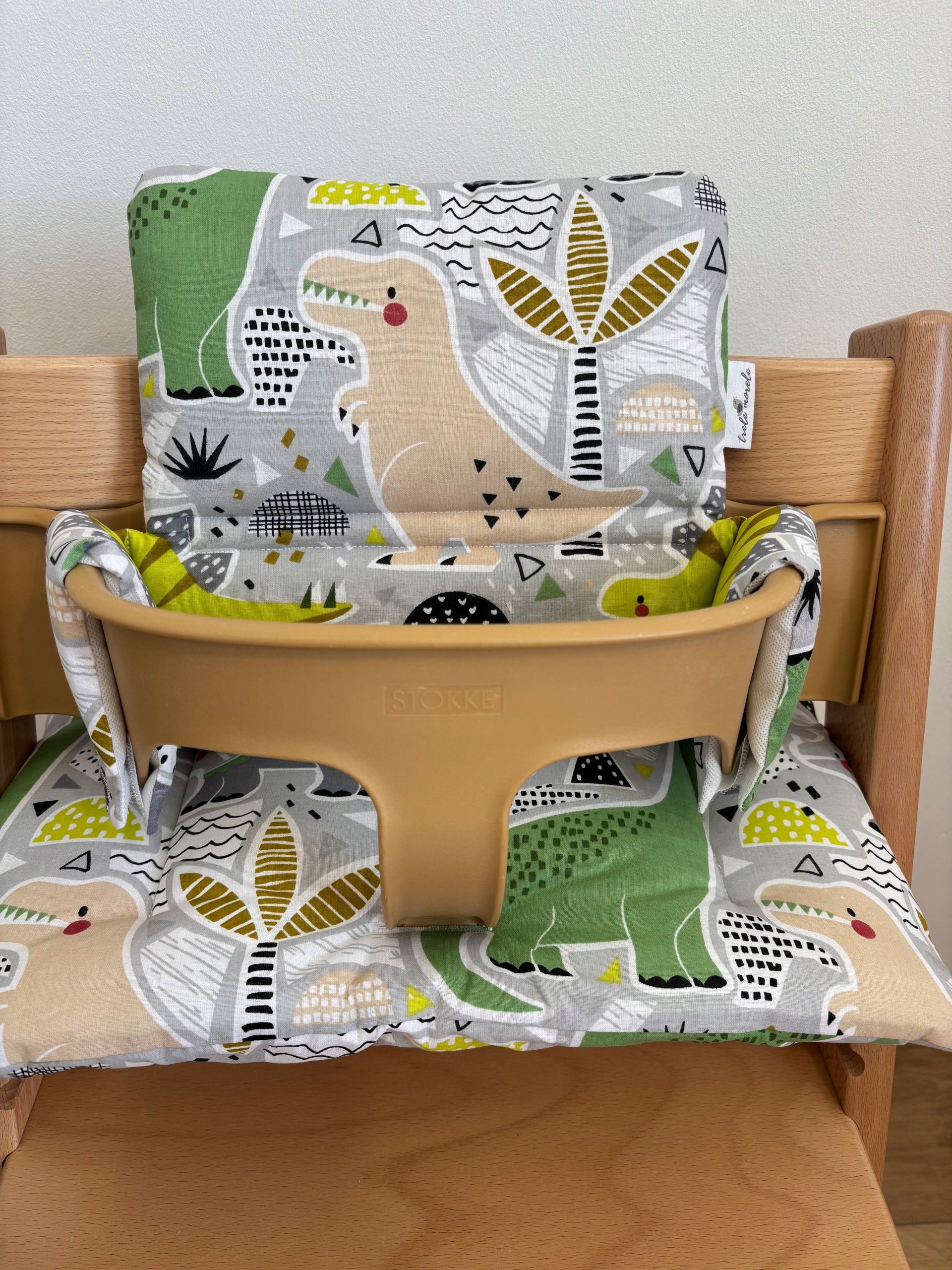 Cotton Pillows for Stokke Tripp Trapp 2in1 Green Dinosaurs