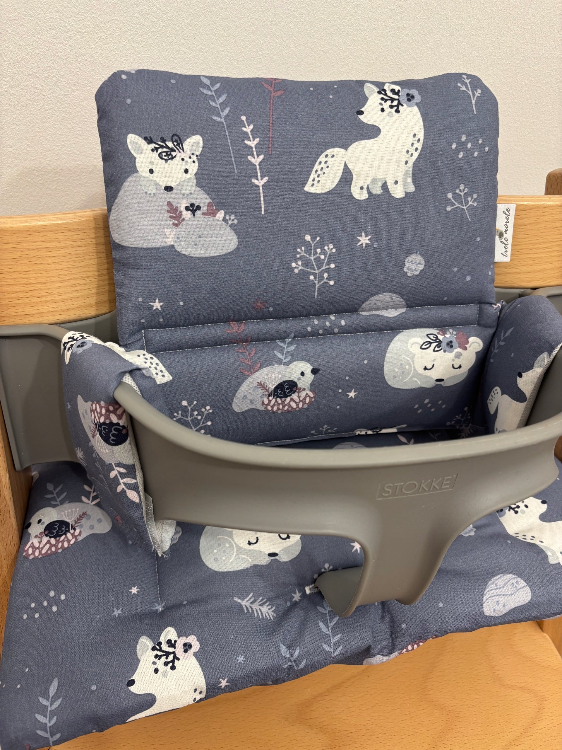 Cotton Pillows for Stokke Tripp Trapp 2in1 Grey Fox Blue Denim EAN (GTIN) 5902138733230