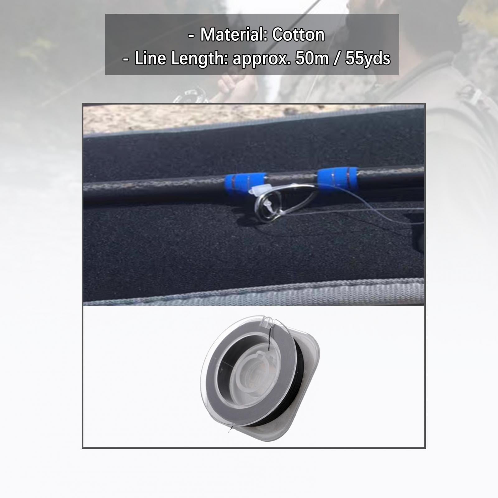 Cotton Wrapping Whipping Thread Fix Line DIY Fishing Rod Ring Guides Black EAN (GTIN) 0793546223230