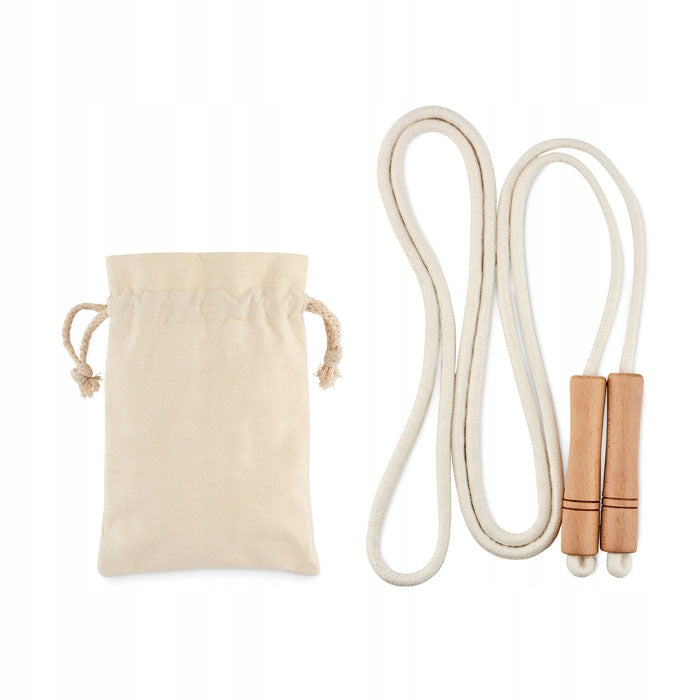 Cotton jump rope with wooden handles Model MO6140-13