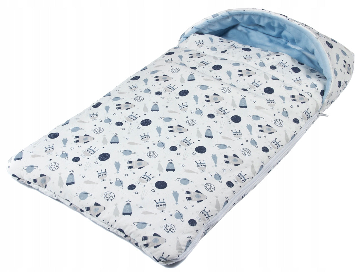 Cotton sleeping bag with hood for stroller Minky PL EAN (GTIN) 5905054624071