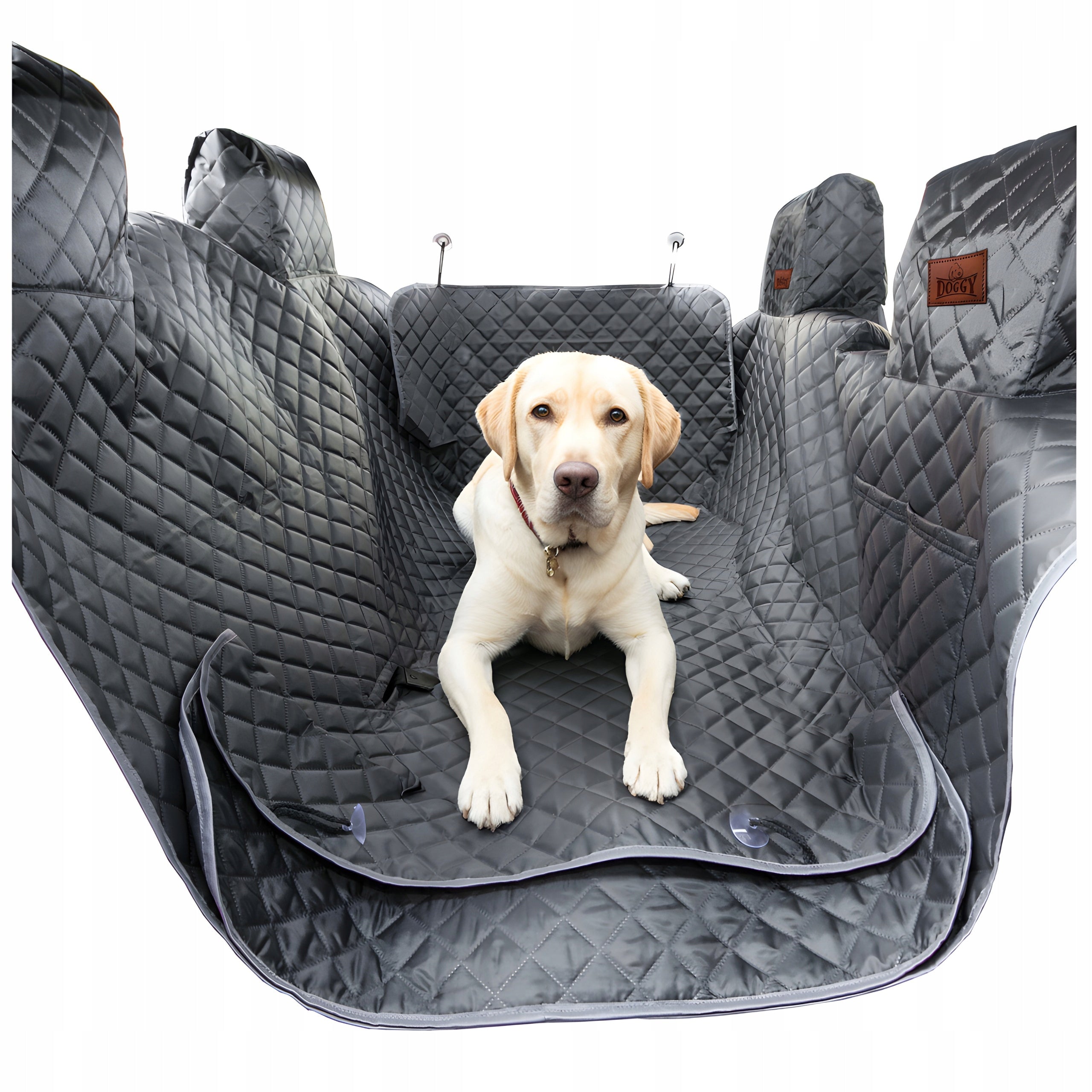 Cover car mat for dog seat 220 cm - Version with sides Color gray