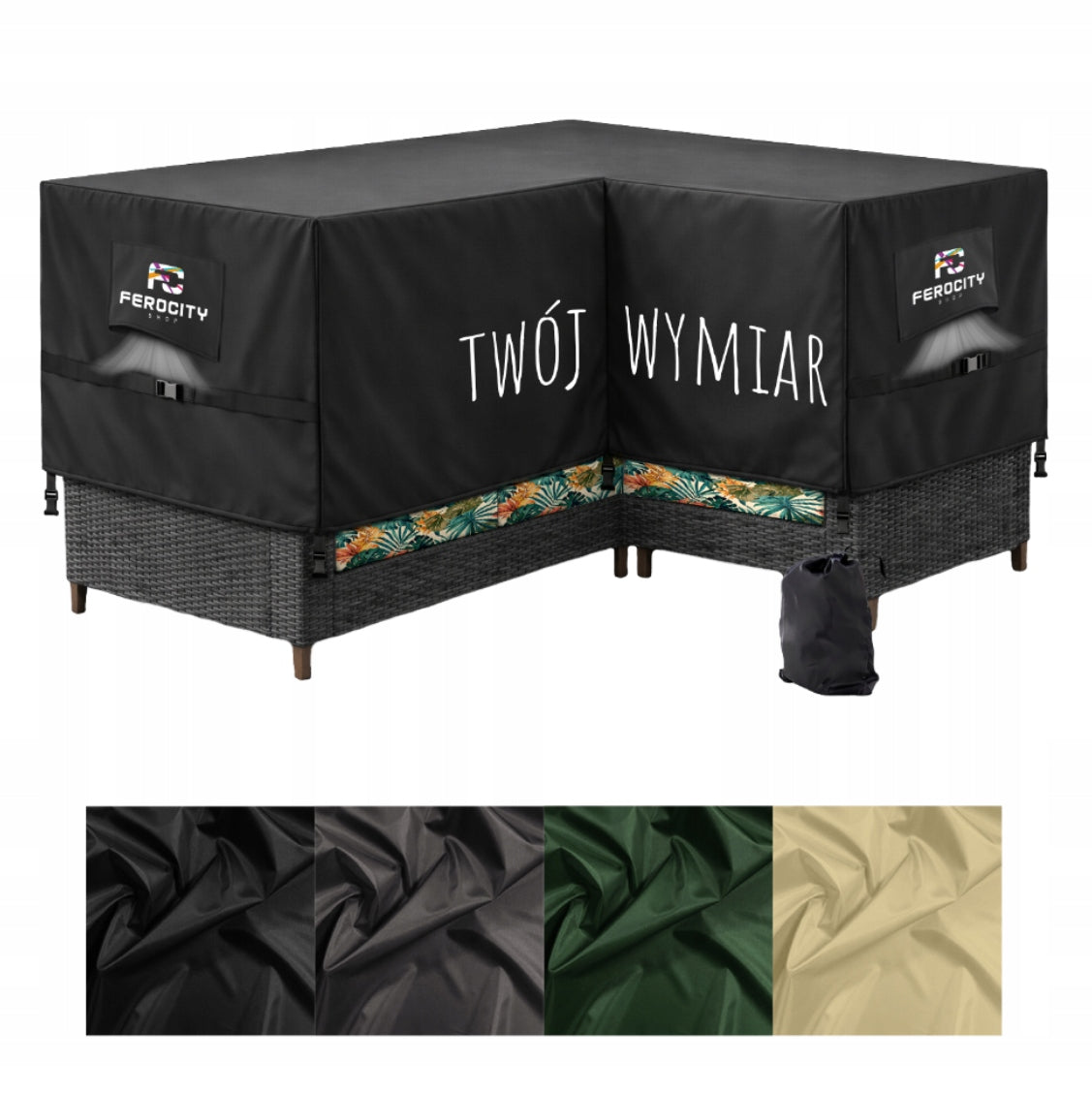 Cover for Garden Furniture Corner Any Dimension Waterproof COLORS MIX