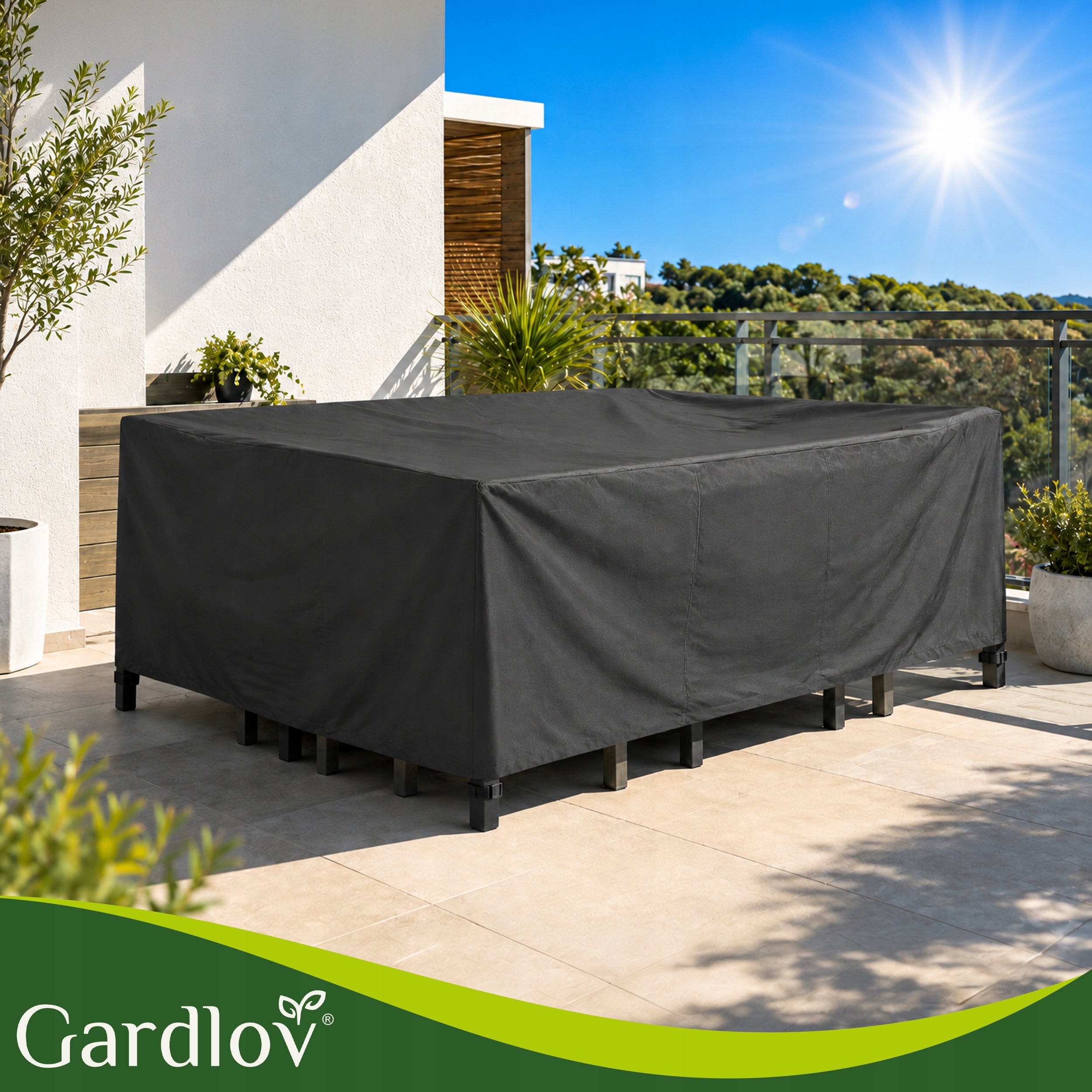 Cover for Garden Furniture Waterproof UV Strong 205x160x70cm Tarpaulin XXL Kind for set