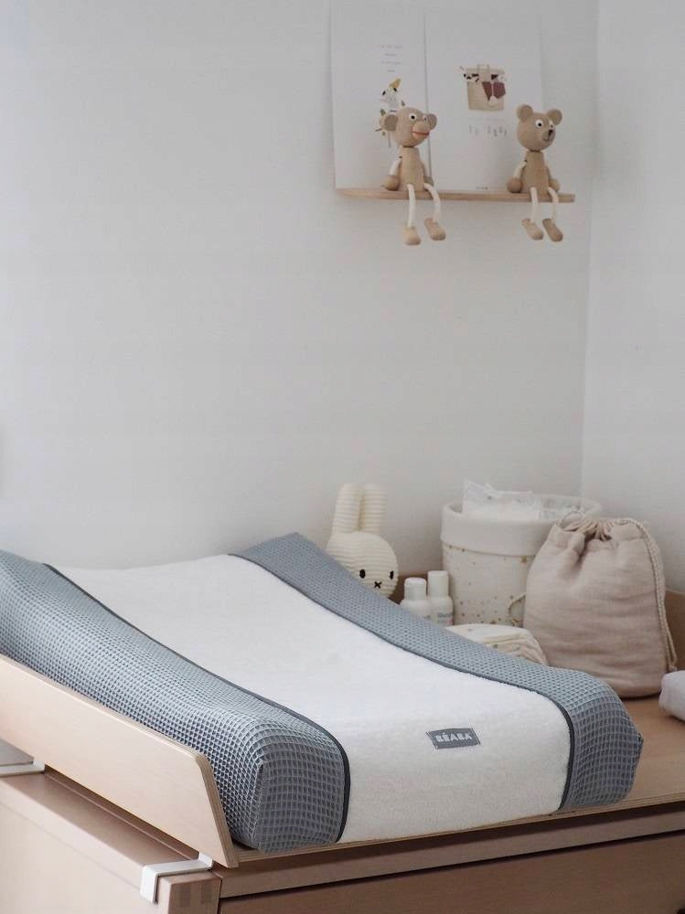 Cover for anatomical changing table Beaba soft Light Mist 46 x 75 cm grey Brand Beaba