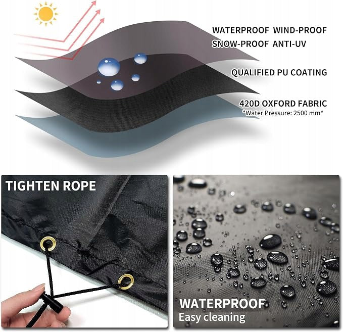 Cover for garden sun lounger 220×80×35/55 cm - waterproof, UV, windproof Manufacturer no brand
