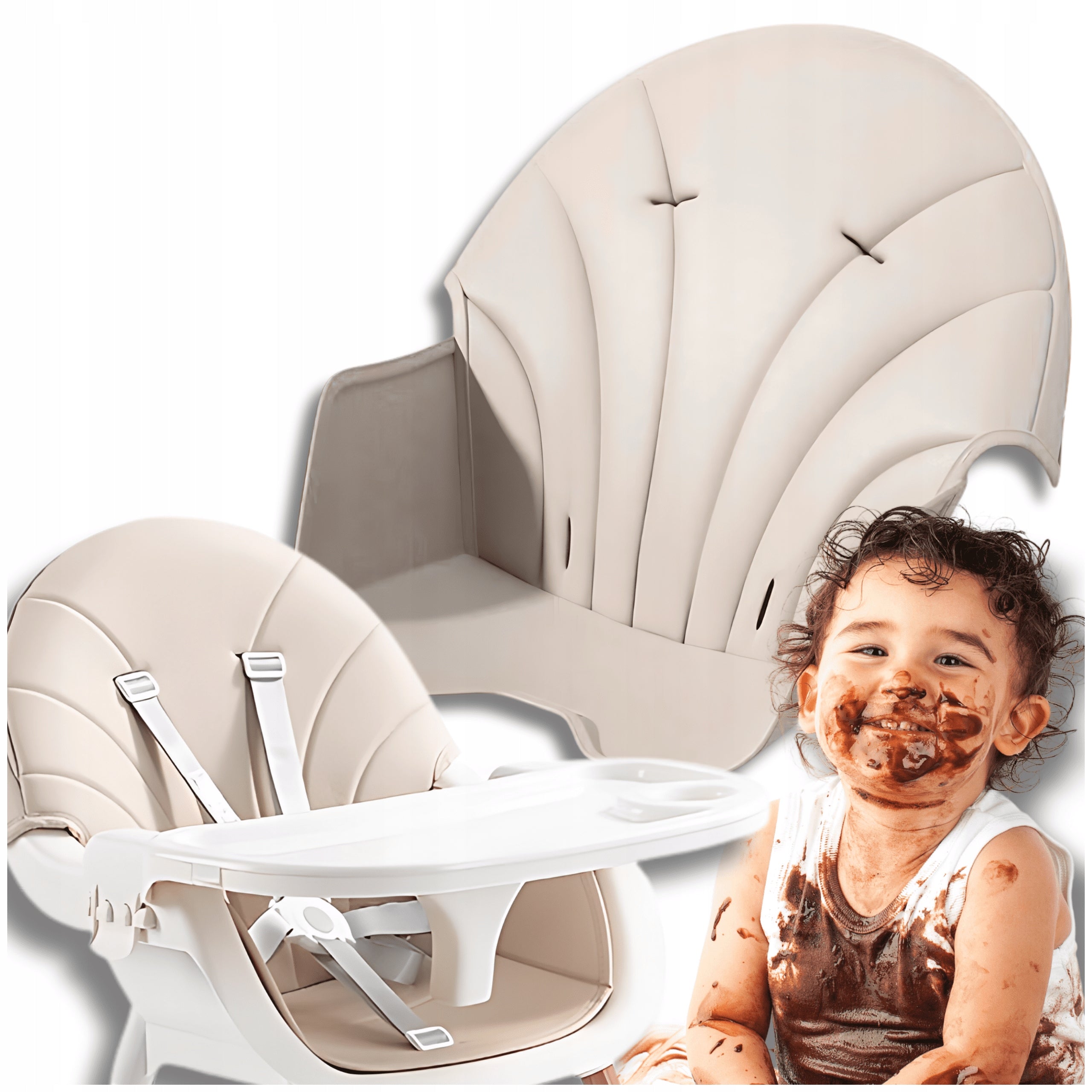 Cover for high chair eco leather easily washable OMNA