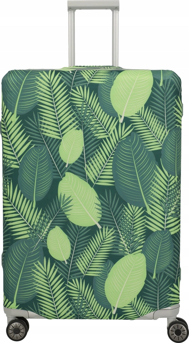 Cover for large suitcase Travelite blue feathers