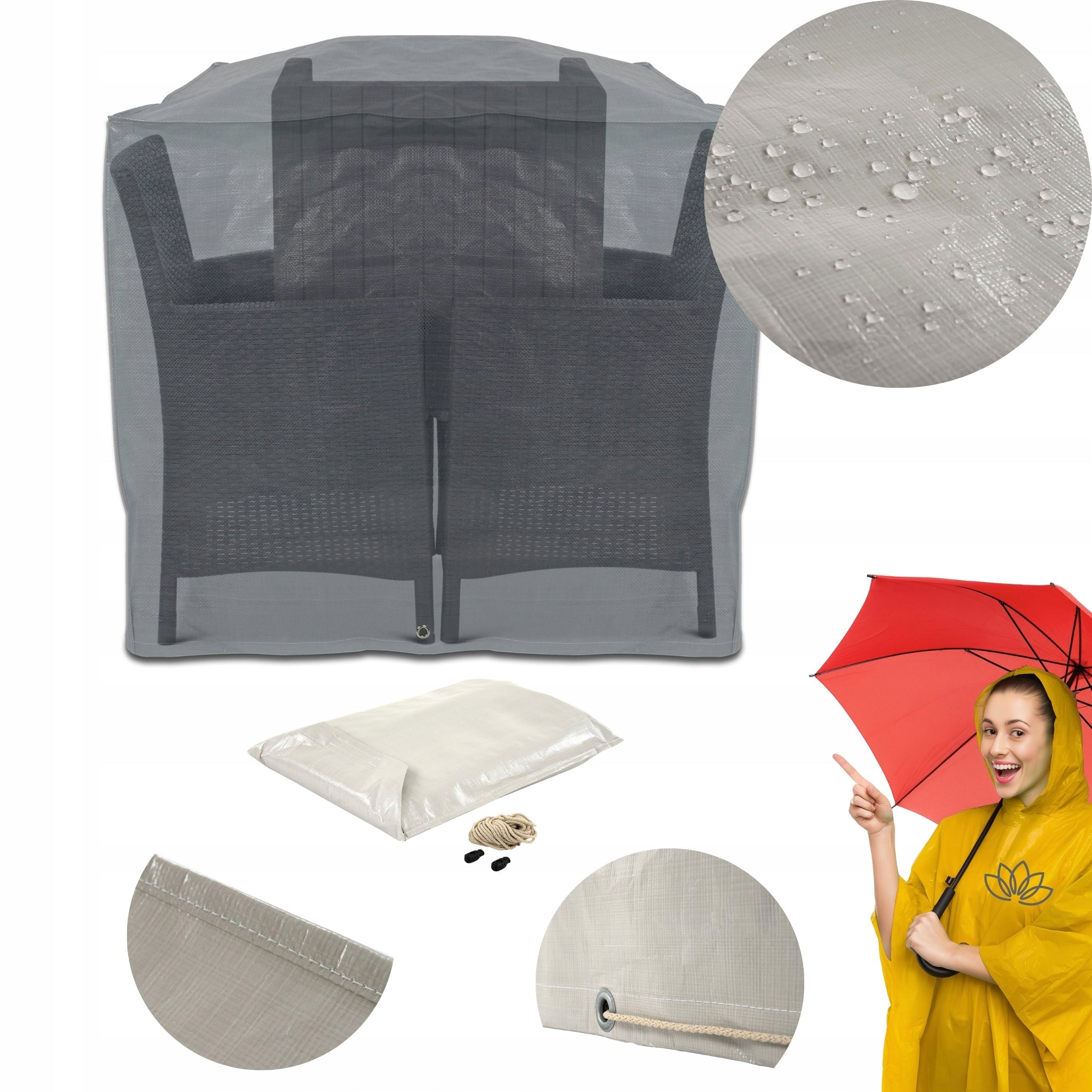 Cover garden furniture Balcony Keter Rosario 125x60x100 + Bag Drawstring