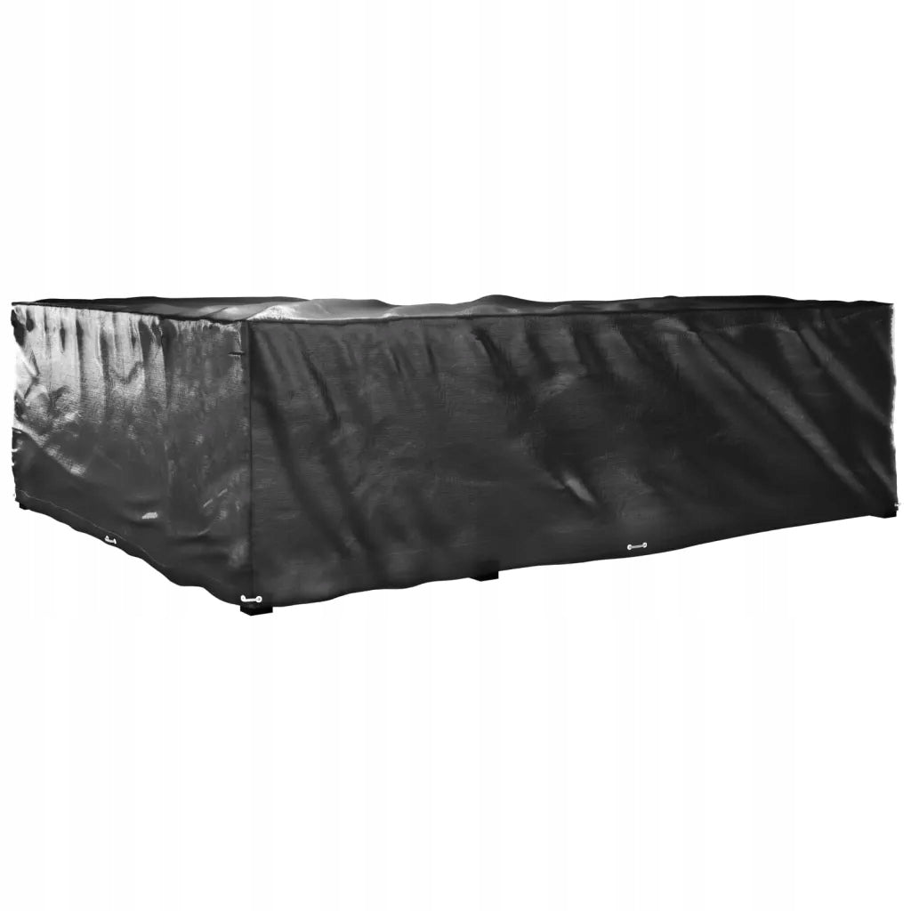 Covers L for garden furniture, 2 pcs, 18 meshes, 285x220x80 cm Color black